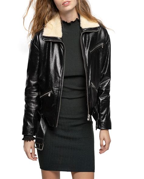 PINKO Mayor Giubbino Leather Jacket 